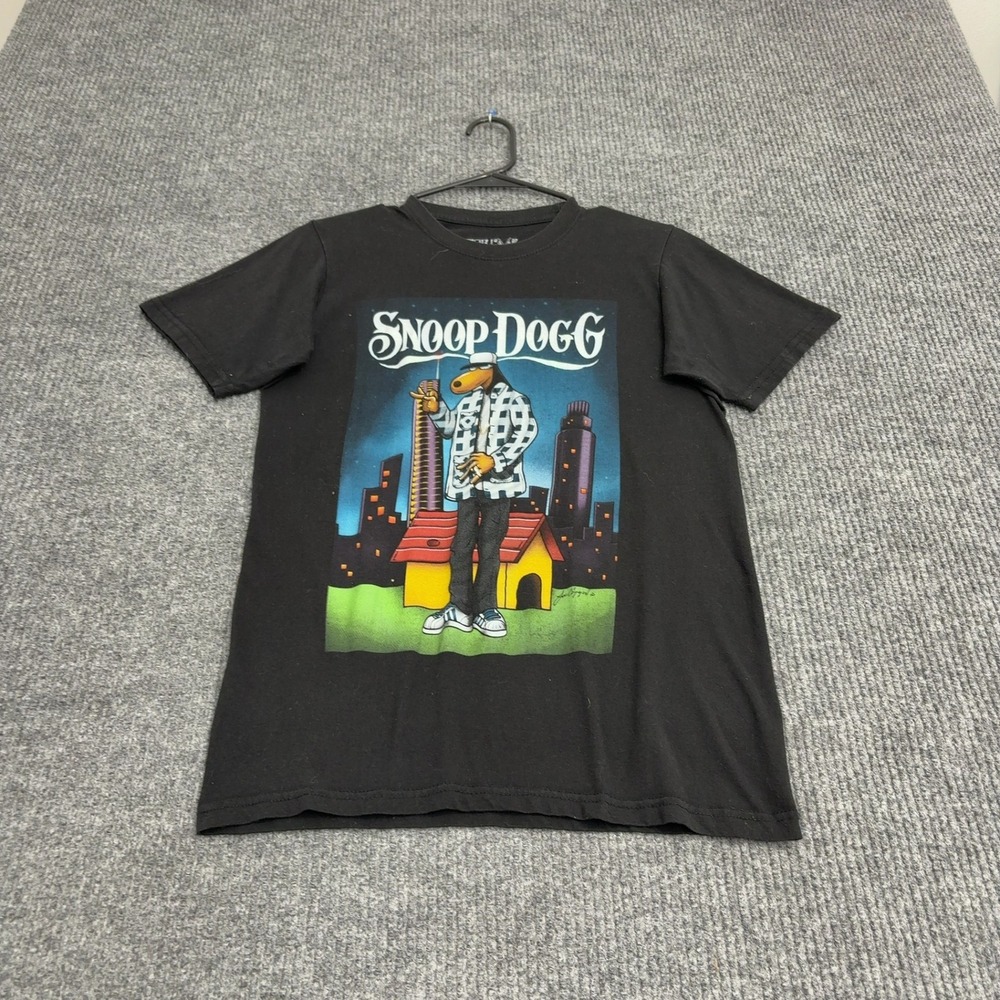 Snoop Dogg Joe Cool T Shirt Mens S Black Cotton Blend Graphic Hip Hop Streetwear